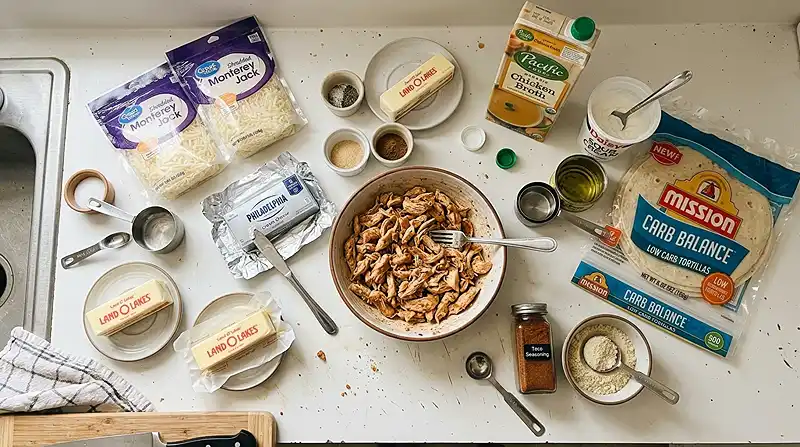 Low Carb White Chicken Enchiladas 3 Ingredients for Low Carb White Chicken Enchiladas