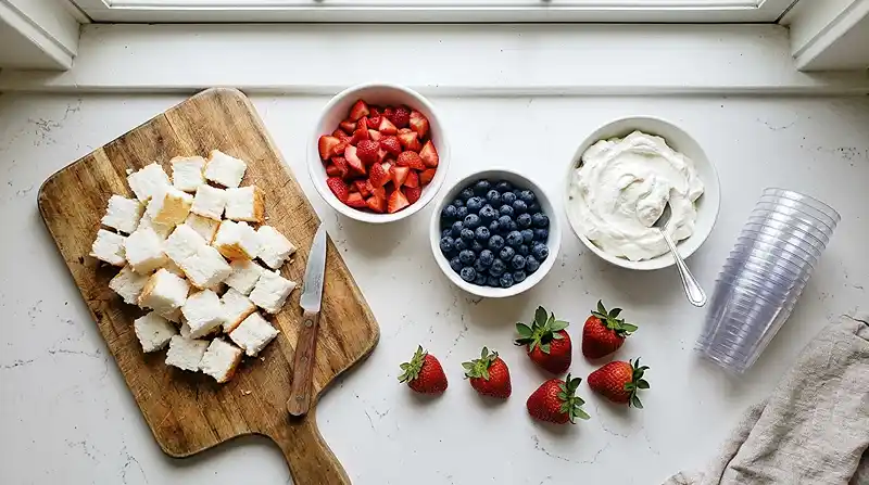Ingredients for Mini Shortcake Cups