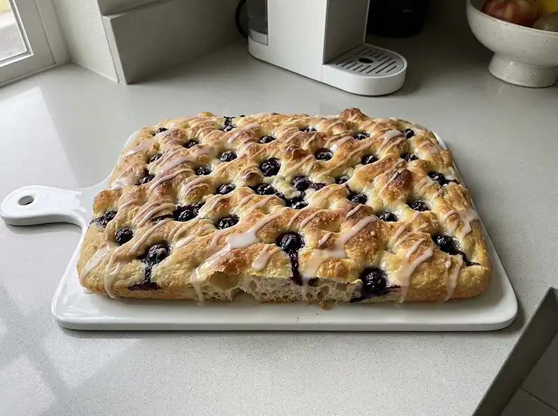 Lemon Blueberry Focaccia Bread Recipe