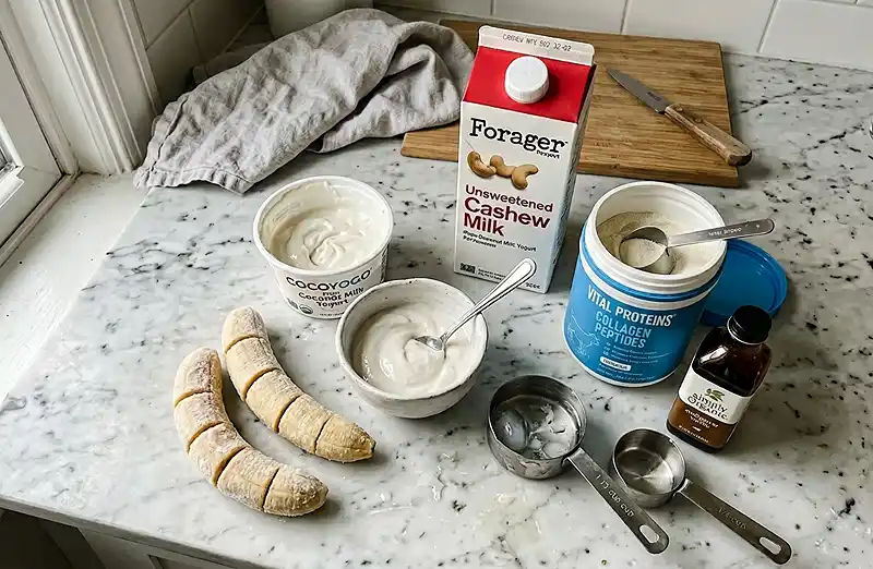 Creamy Banana Smoothie 3 Main ingredients for Creamy Banana Smoothie