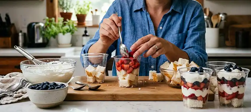 Making the Mini Shortcake Cups