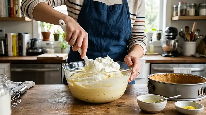 Making the No-Bake Lemon Icebox Pie Recipe