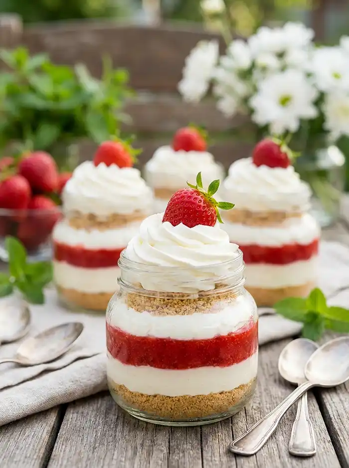 No-Bake Strawberry Cheesecake Cups