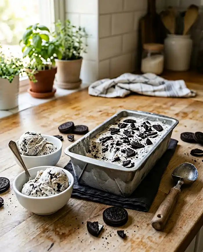 No-Churn Cookies and Cream Ice Cream Recipe