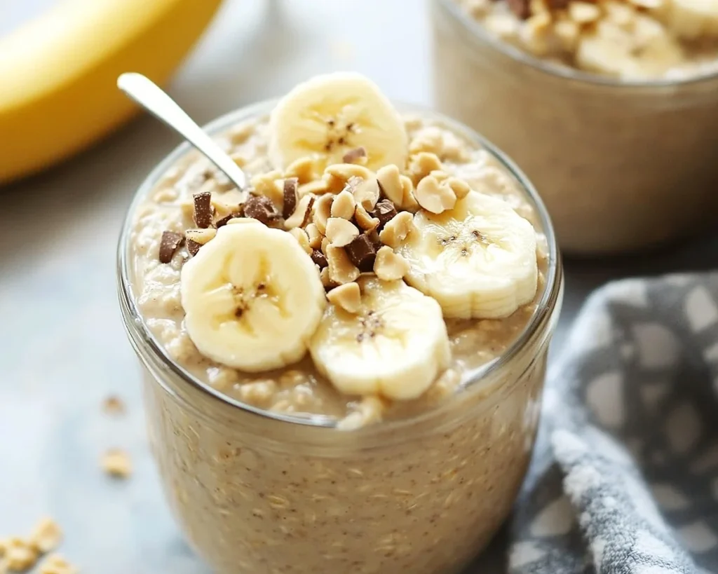 Peanut Butter Banana Overnight Oats