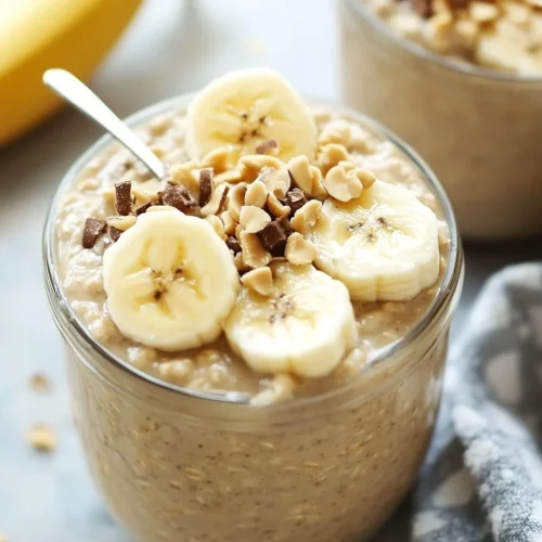 Peanut Butter Banana Overnight Oats