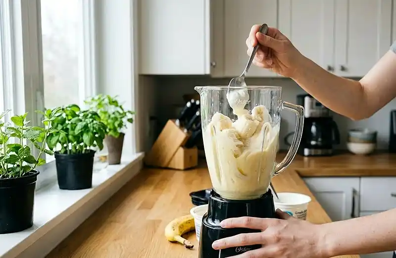 Creamy Banana Smoothie 4 Preparing the Creamy Banana Smoothie