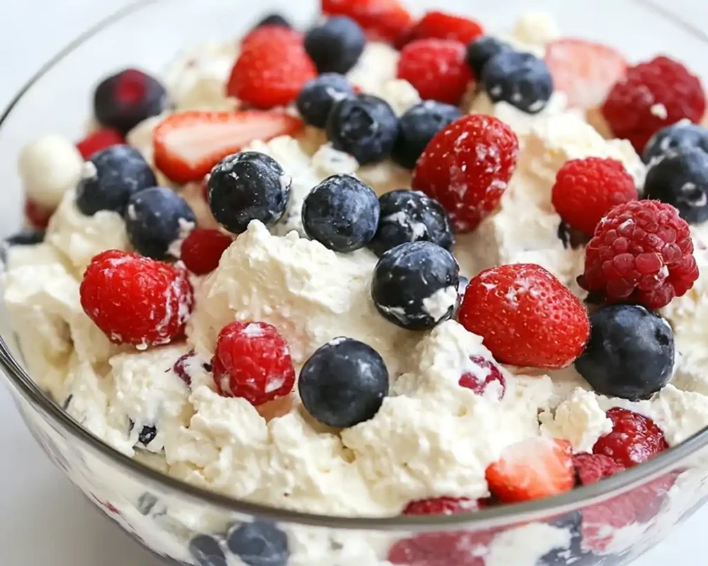 Red White and Blue Cheesecake Salad