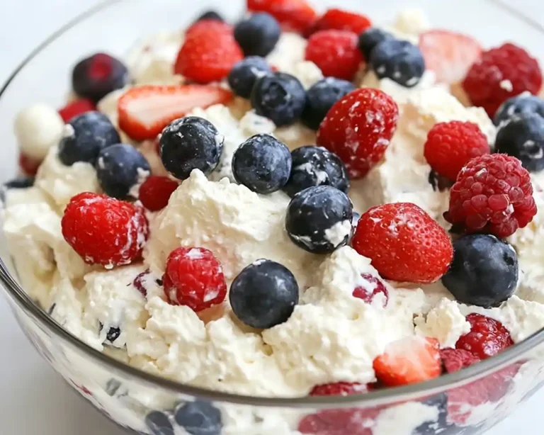 Red White and Blue Cheesecake Salad