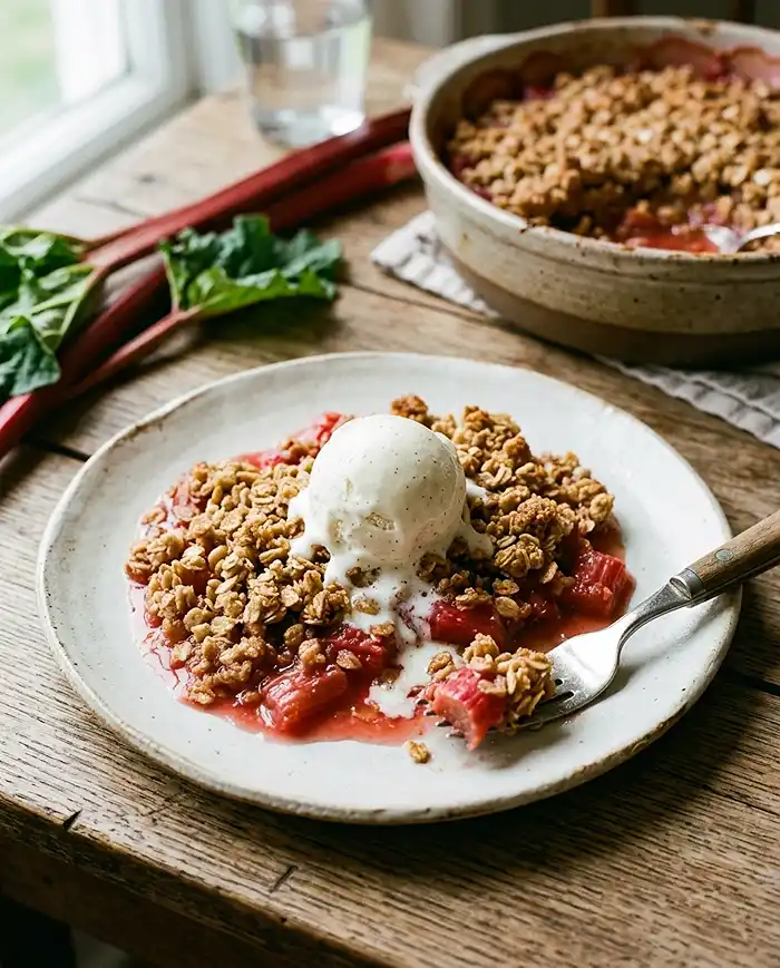 Rhubarb Crisp With Frozen Rhubarb