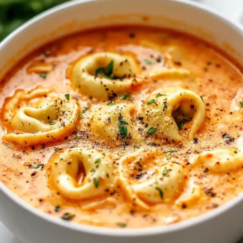 Simple Tomato Tortellini Soup
