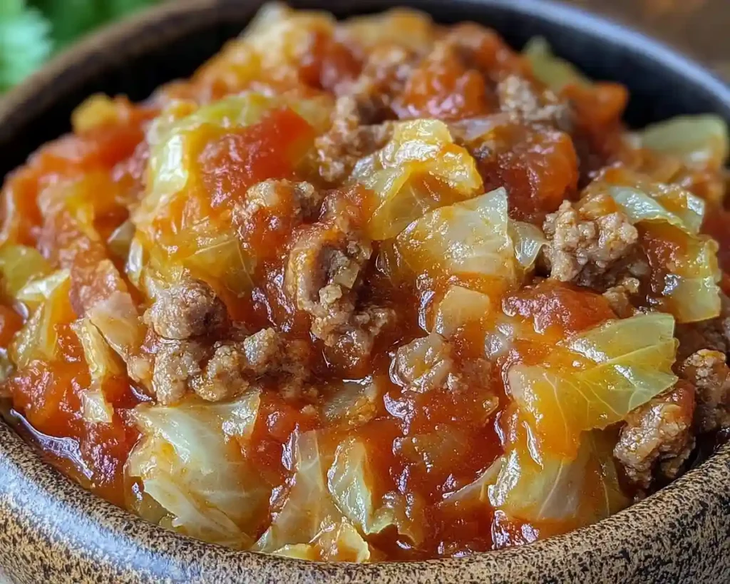 Slow Cooker Unstuffed Cabbage Rolls