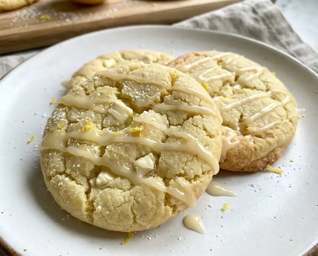 Soft Lemon White Chocolate Cookies
