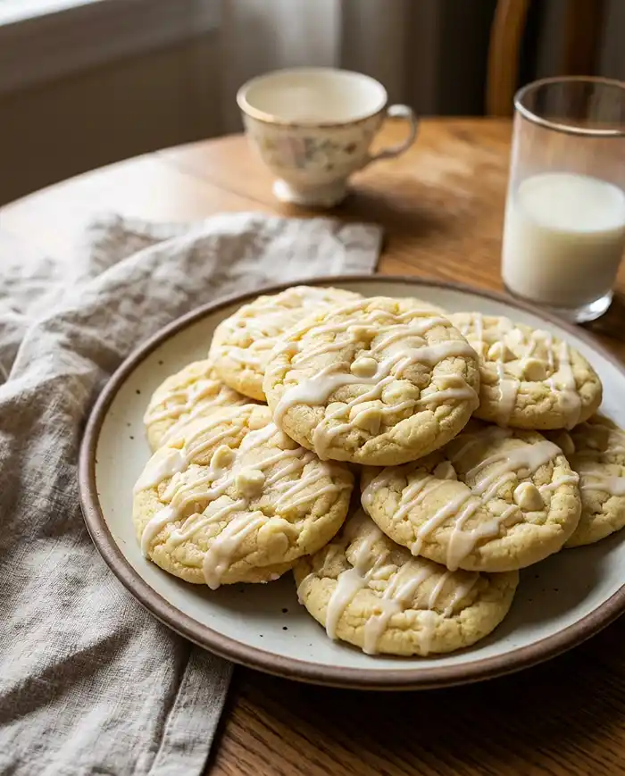 Soft Lemon White Chocolate Cookies Recipe