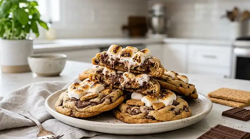 Soft S'mores Cookies Recipe