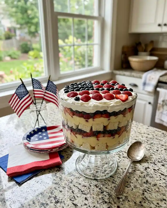 4th of July Trifle with Fresh Berries 5 Sweet 4th of July Trifle with Fresh Berries