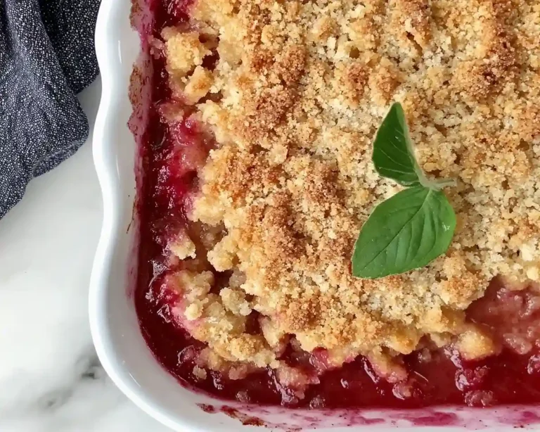Traditional Rhubarb Crisp With Frozen Rhubarb
