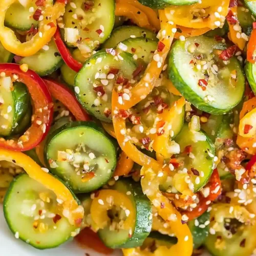 Viral Cucumber & Sweet Pepper Salad 2 Viral Cucumber & Sweet Pepper Salad