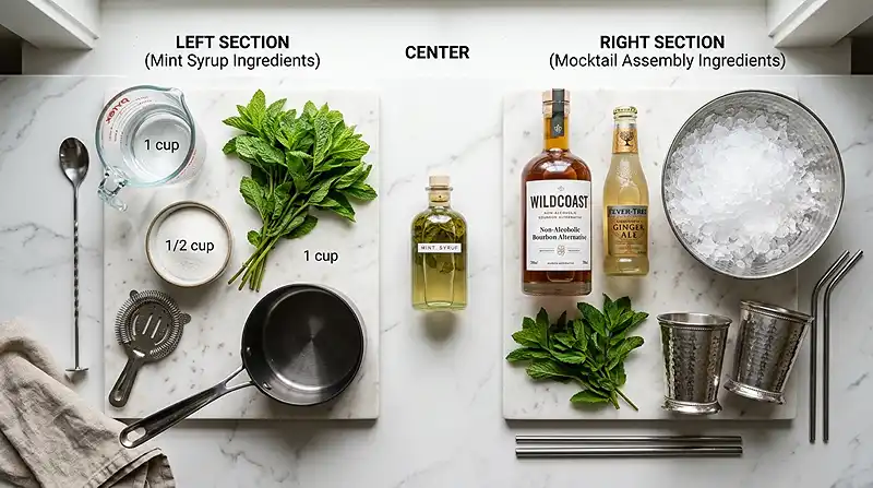 mint julep recipe mocktail​ Ingredients