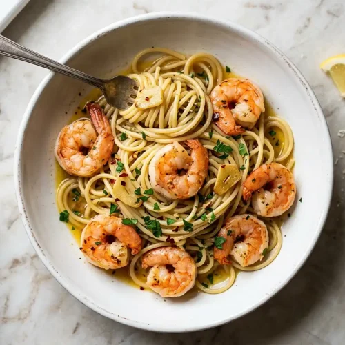 15-Minute Garlic Butter Shrimp Pasta
