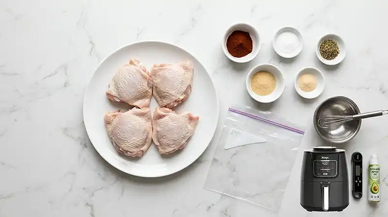 Air Fryer Crispy Chicken Thighs Ingredients