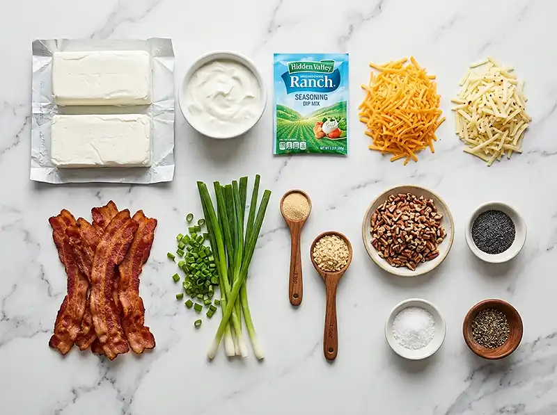 Bacon Ranch Cheese Ball Ingredients