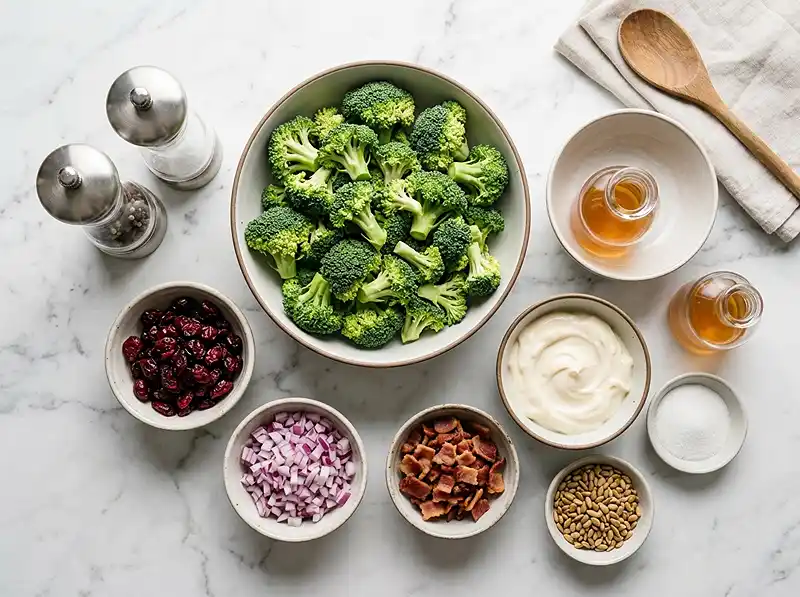 Broccoli Bacon Salad Ingredients