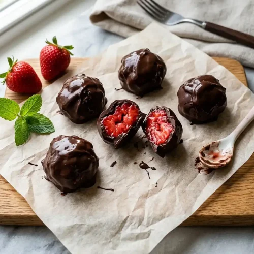 Chocolate Covered Strawberry Bites