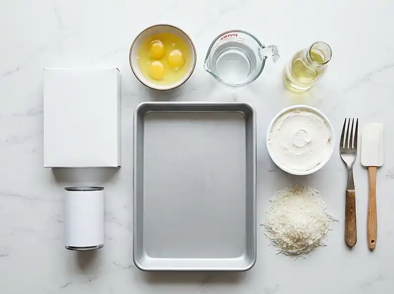 Coconut Cream Poke Cake Ingredients