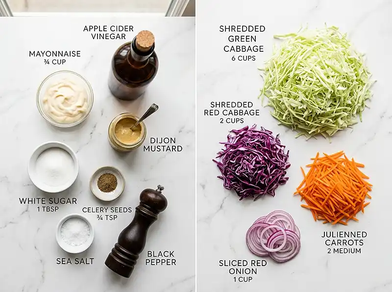 Creamy Coleslaw Ingredients