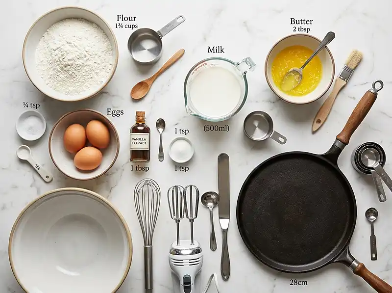 French Crêpe Recipe Ingredients