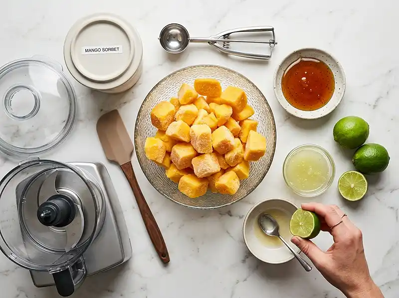 Homemade Mango Sorbet Ingredients