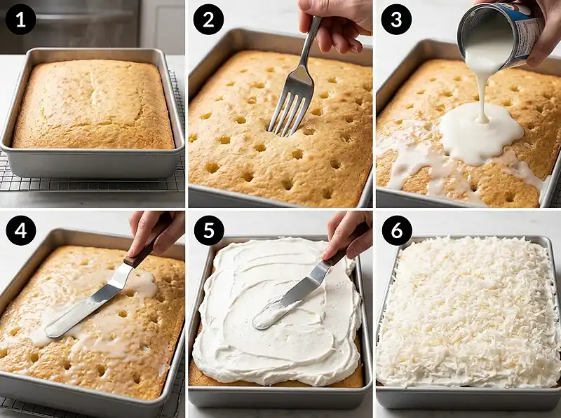How to Make Coconut Cream Poke Cake
