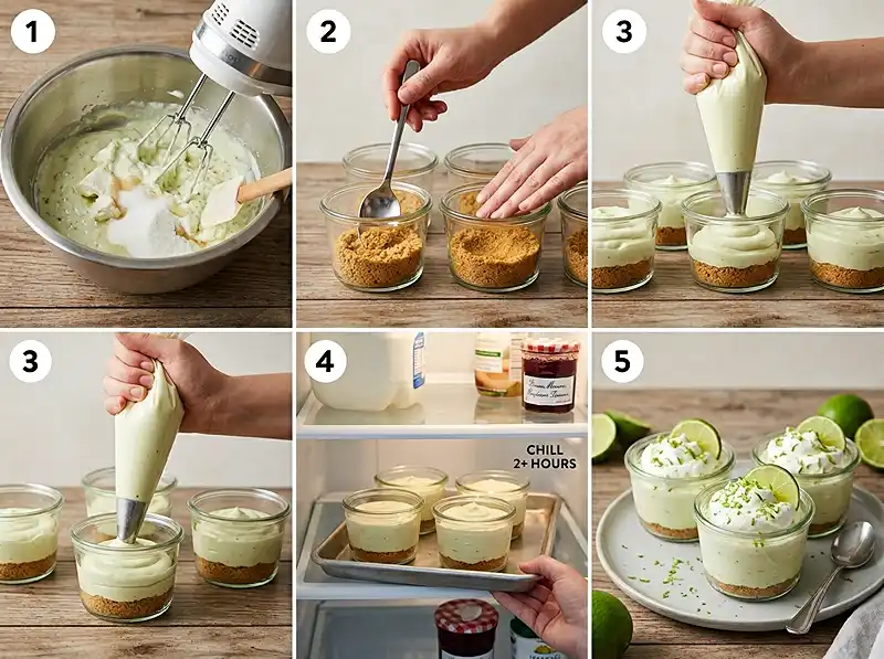How to Make No Bake Key Lime Cheesecake Cups