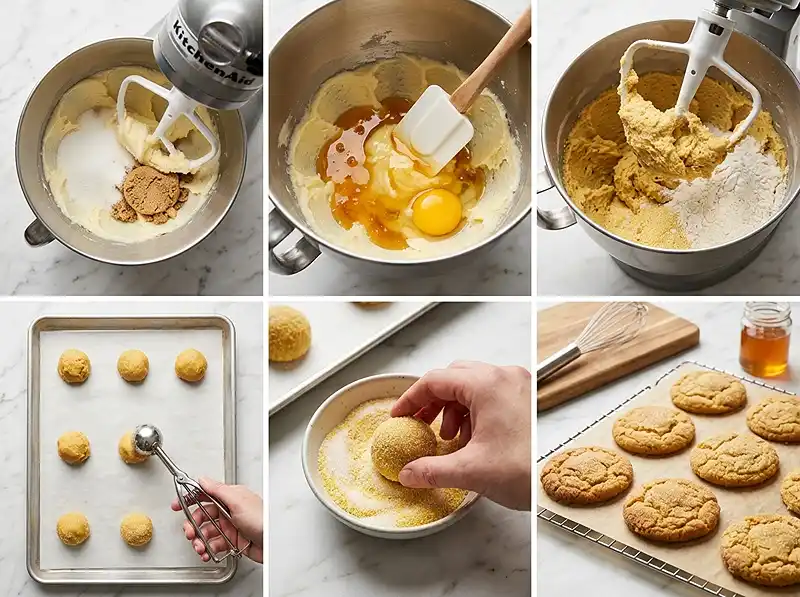 Honey Butter Cornbread Cookies 4 How to Make honey butter cornbread cookies