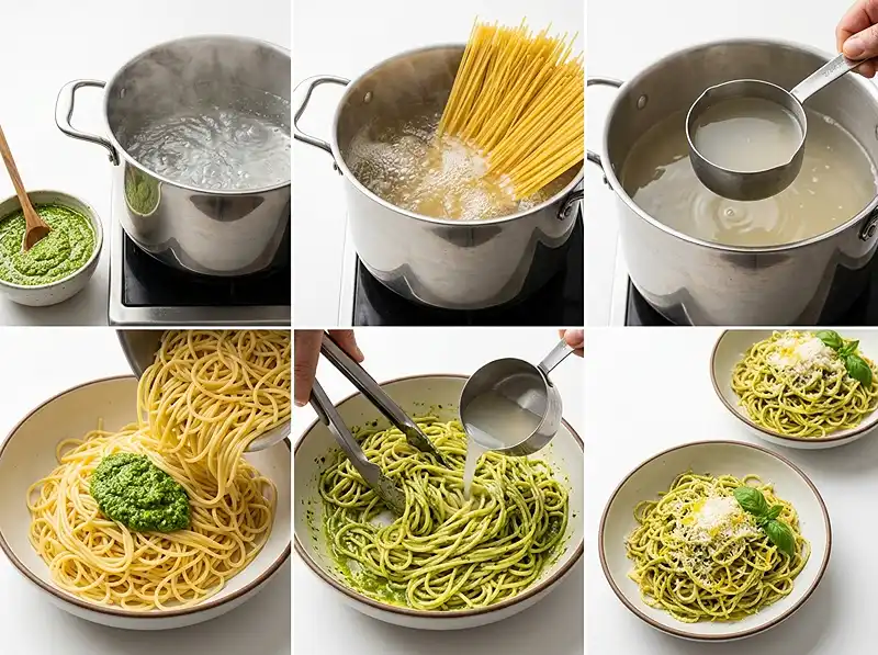 How to Make lemon pesto spaghetti​