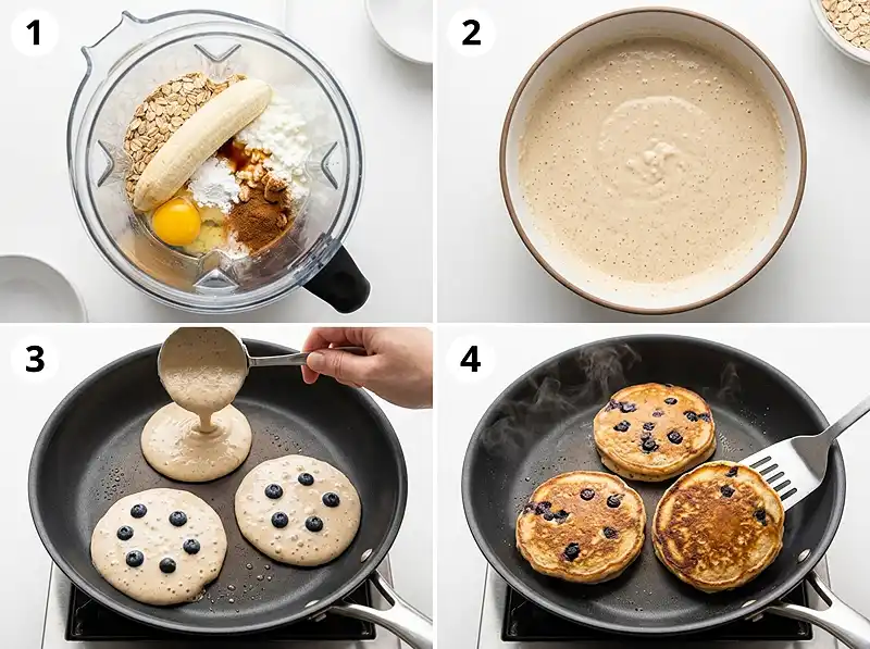 How to Make oatmeal cottage cheese banana pancakes