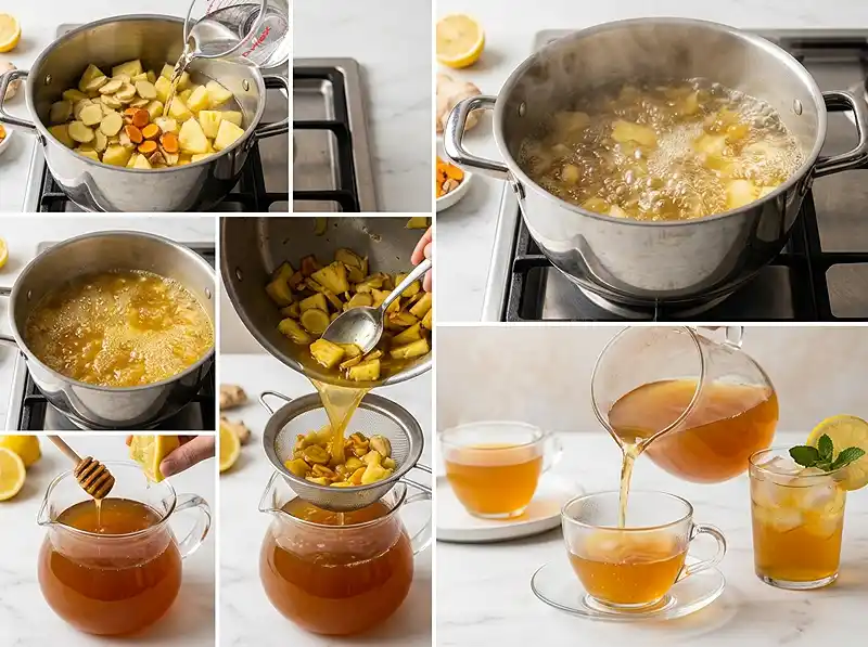 How to Make pineapple ginger tea
