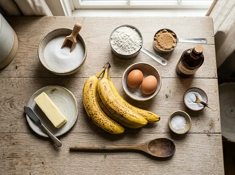 Ingredients for amish banana bread recipe no nuts