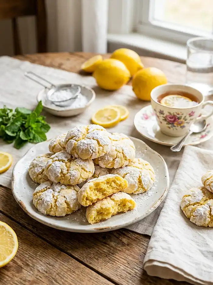 Lemon Crinkle Cookies 5 Lemon Crinkle Cookies Recipe