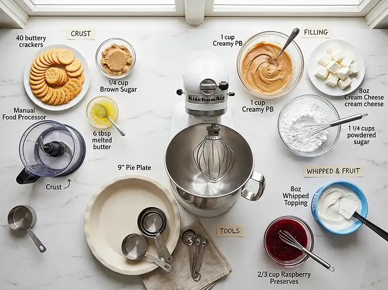 No-Bake Peanut Butter Pie Ingredients