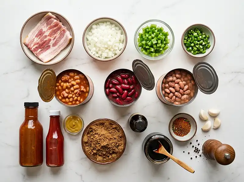 Southern Baked Beans with Bacon Ingredients