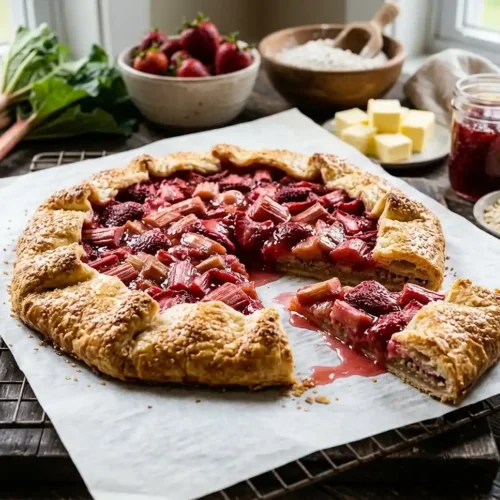 Strawberry Rhubarb Galette