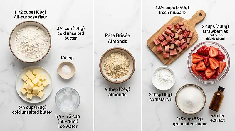 Strawberry Rhubarb Galette Ingredients