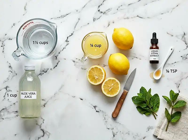 aloe vera juice and lemon​ Ingredients