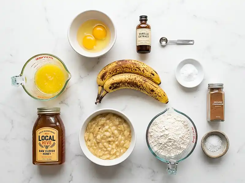 Banana Bread Recipe with Honey 3 banana bread recipe with honey Ingredients