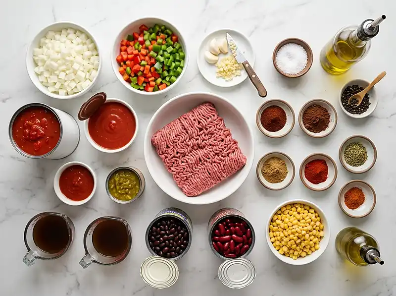 high protein low calorie chili​ Ingredients
