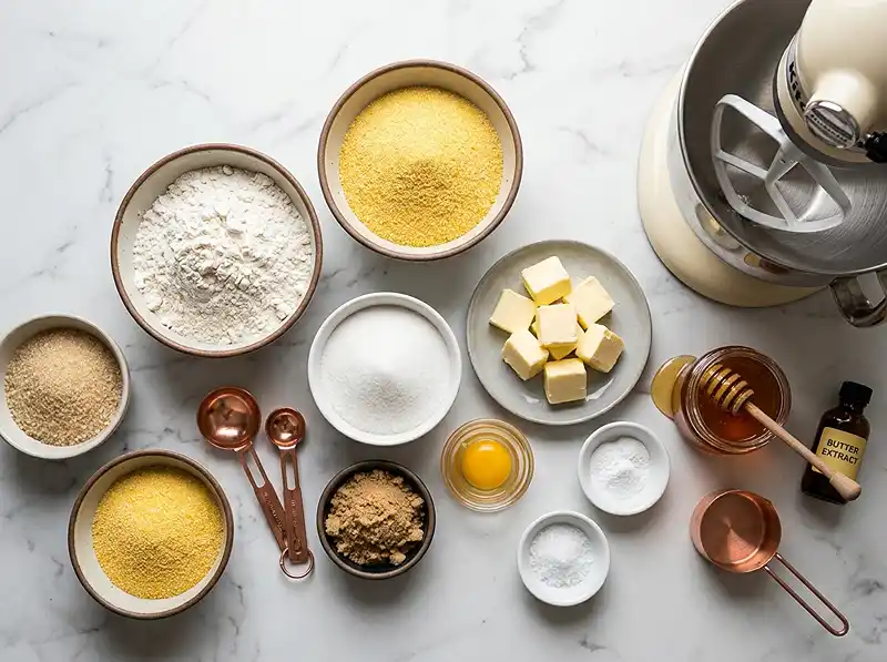 Honey Butter Cornbread Cookies 3 honey butter cornbread cookies Ingredients