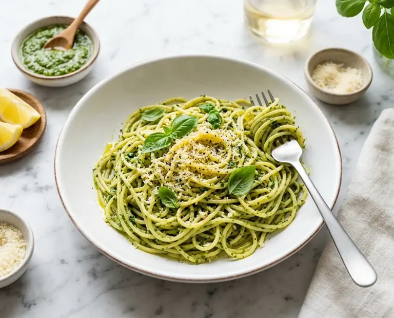 lemon pesto spaghetti​