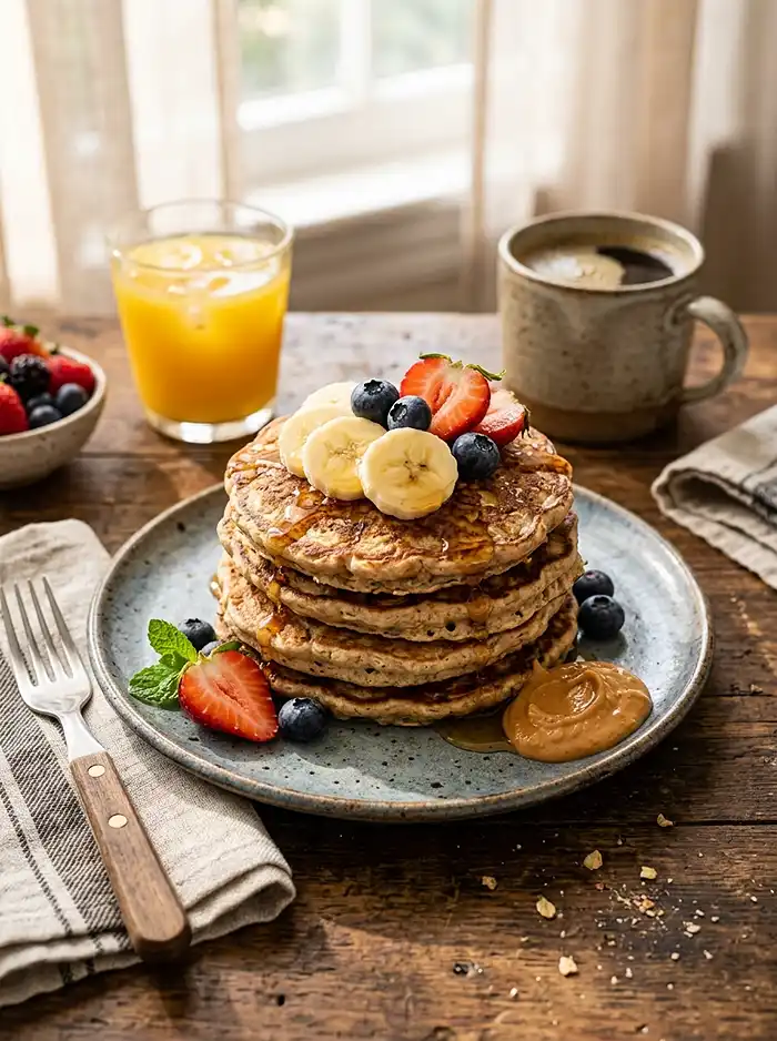 oatmeal cottage cheese banana pancakes Recipe